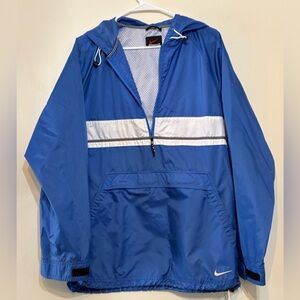 Vintage 90s Nike Pullover Anorak Windbreaker Jacket - Blue/White - Size M